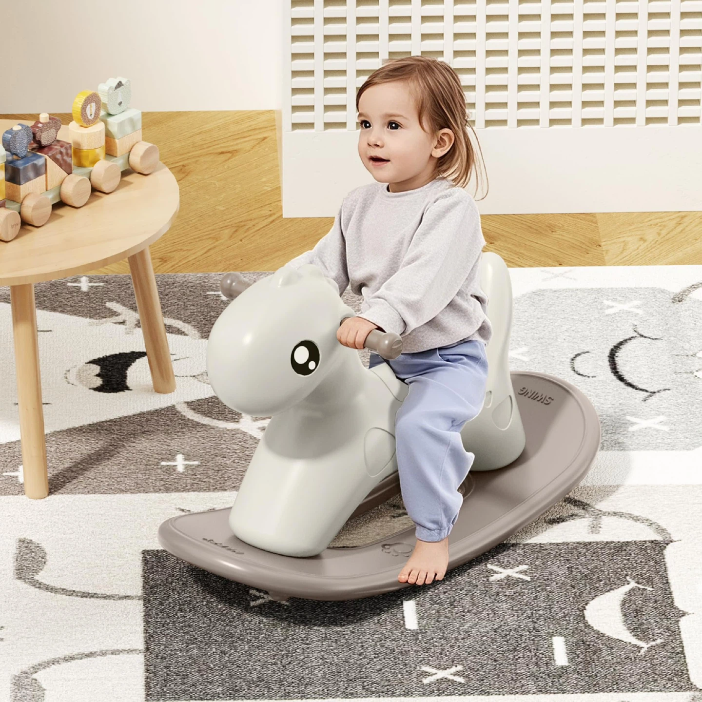 hoopyosms Kids Plastic Rocking Horse for Toddlers 1-3 Years