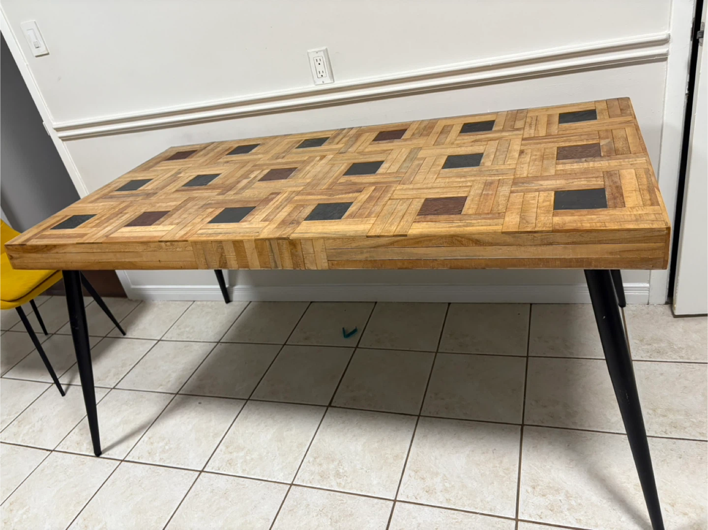 Unique Patterned Wood Dining Table - photo 2
