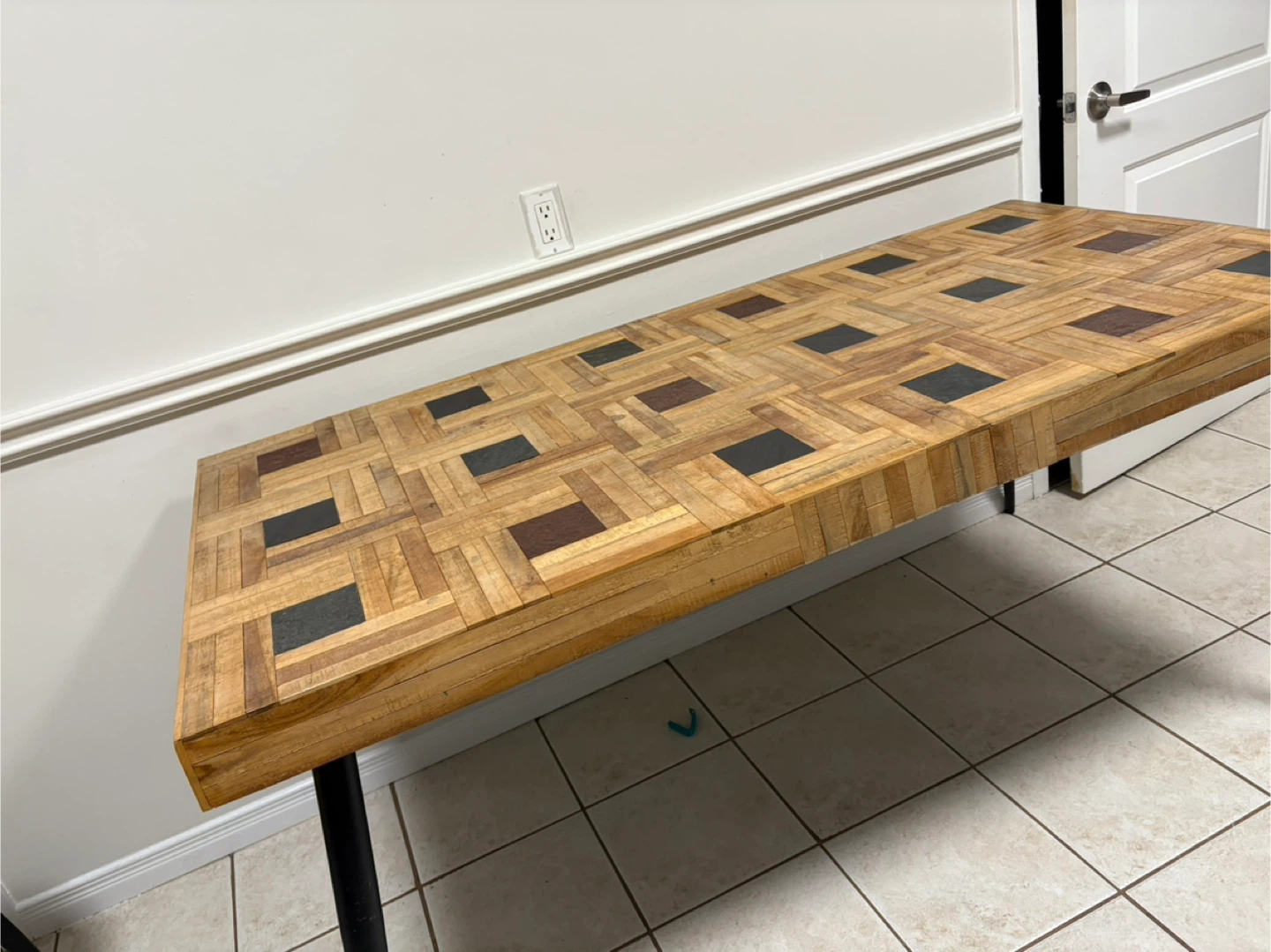 Unique Patterned Wood Dining Table