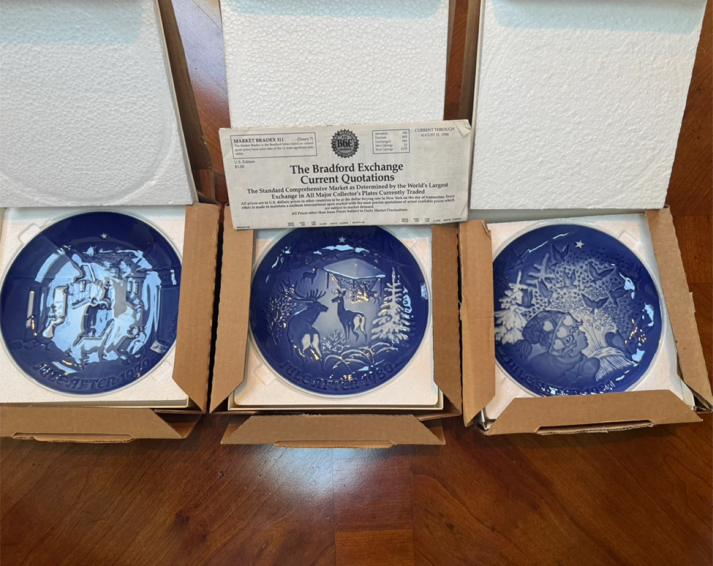 Bradford Exchange Christmas Plates - 1979, 1980, 1981