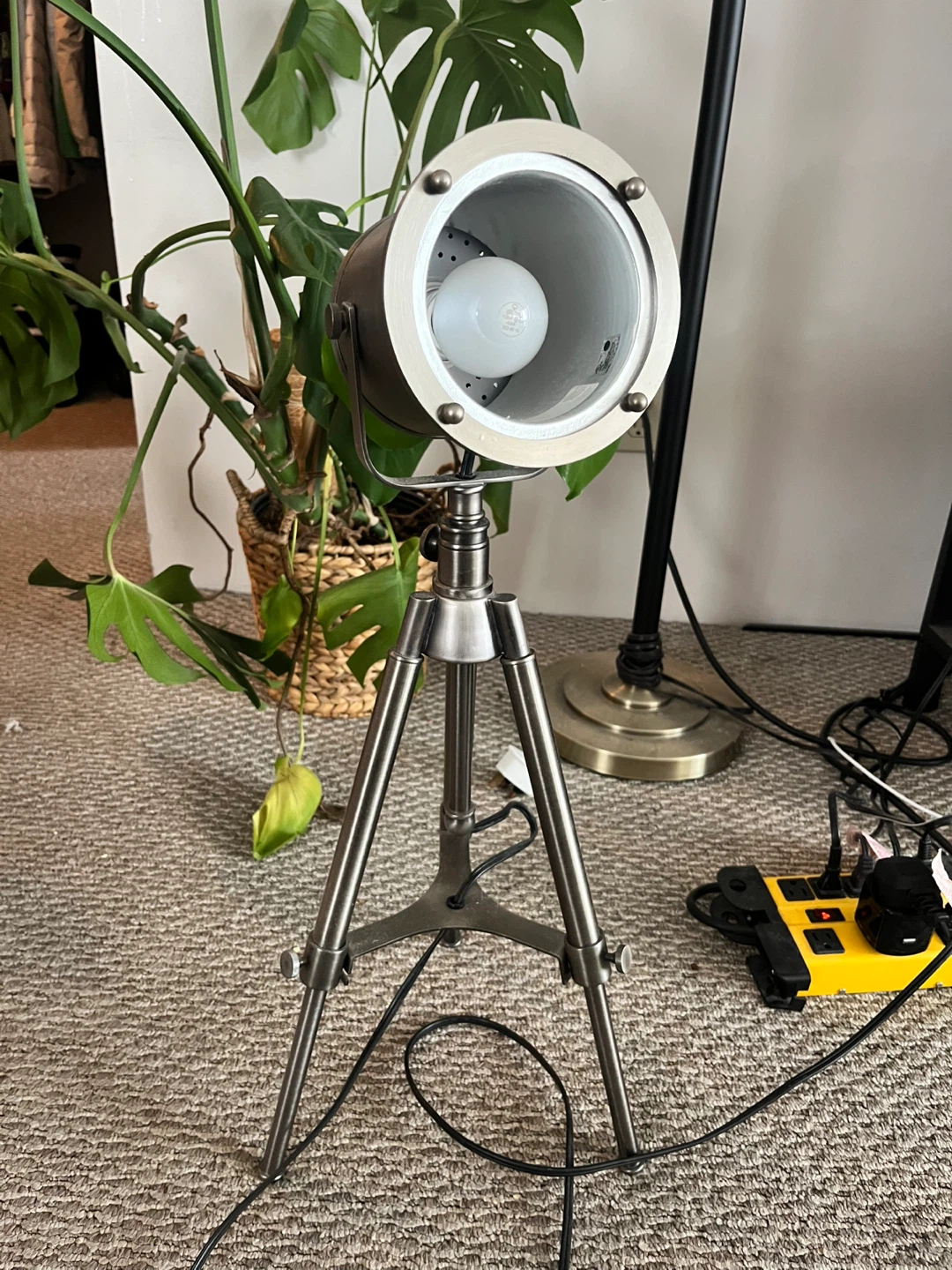 Silver Tripod Floor Lamp