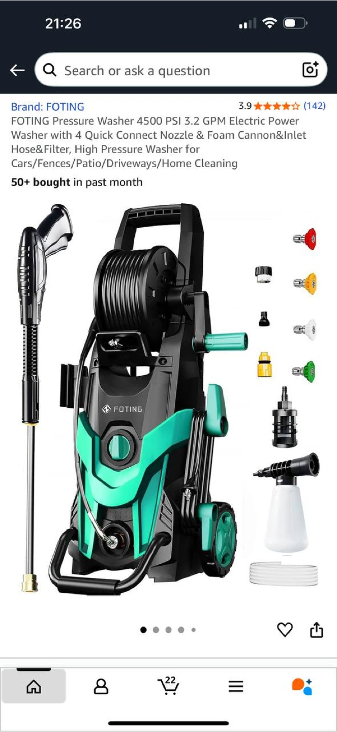 FOTING Pressure Washer 4500 PSI (3.2 GPM) - photo 2