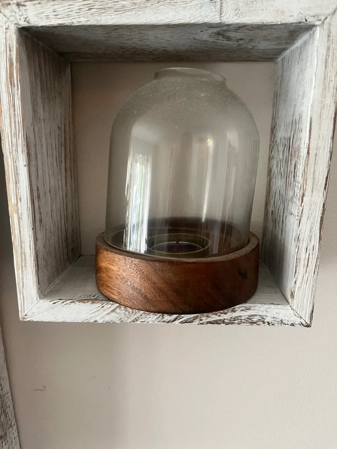 Glass Cloche with Wooden Base thumbnail