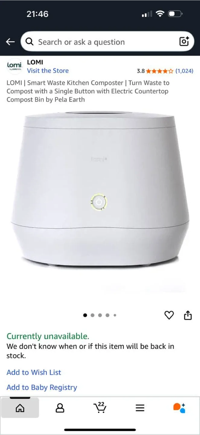 LOMI Smart Waste Kitchen Composter by Pela Earth image indicator(6)