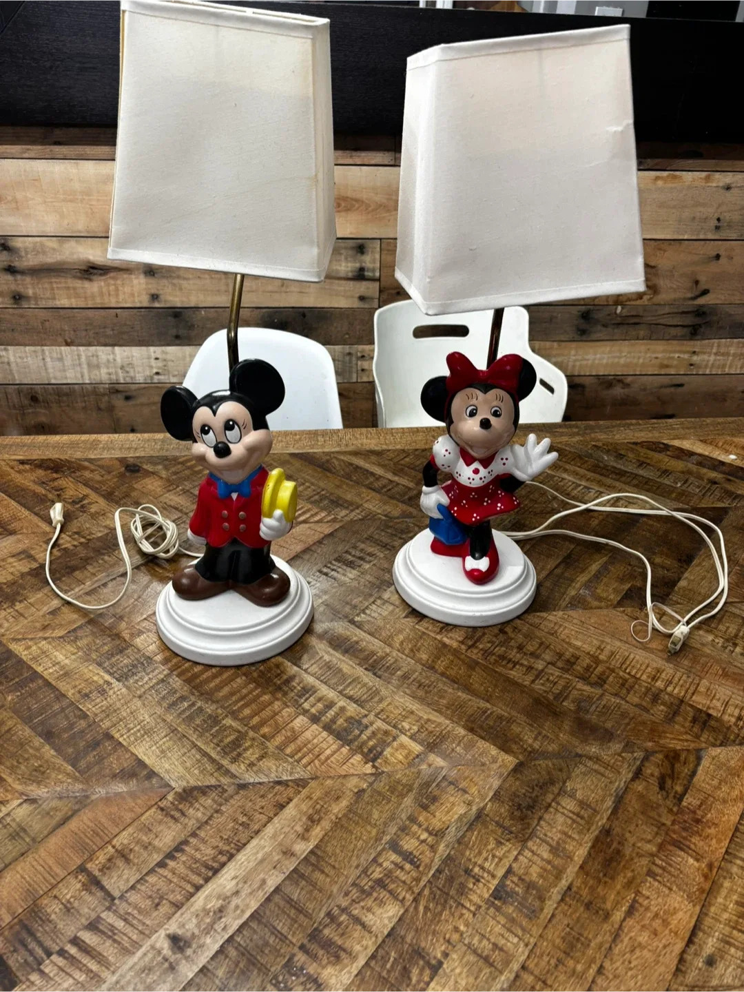 Vintage Disney Mickey & Minnie Mouse Table Lamps image indicator(2)