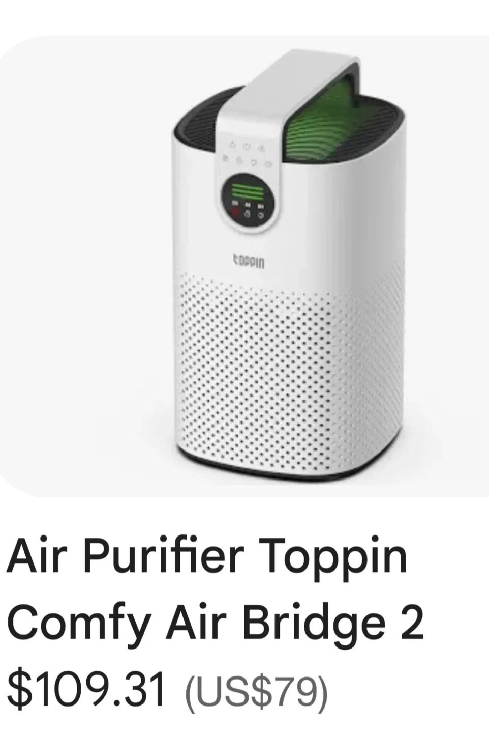Toppin Air Purifier - White image indicator(6)