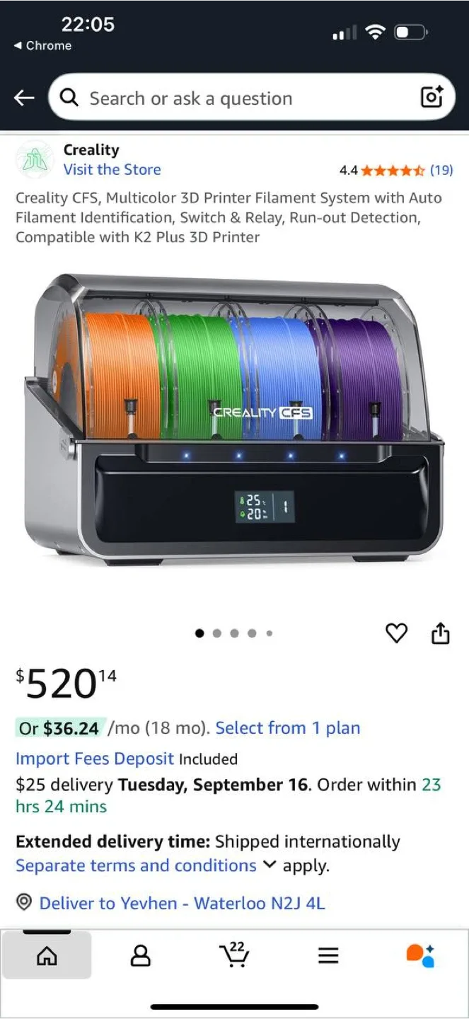 Creality CFS Multicolor 3D Printer Filament System thumbnail