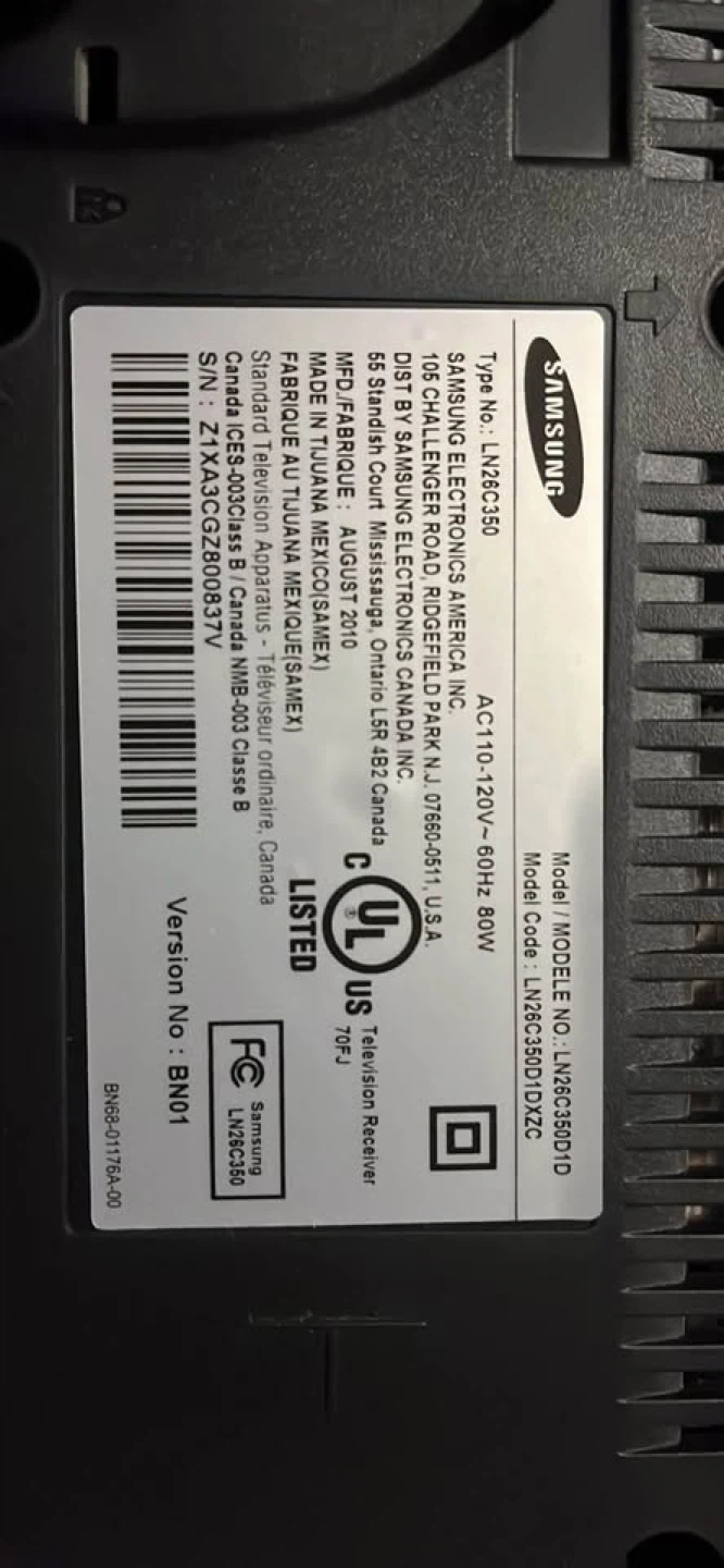 Samsung LN26C350 26" LCD TV 🥕 - photo 3
