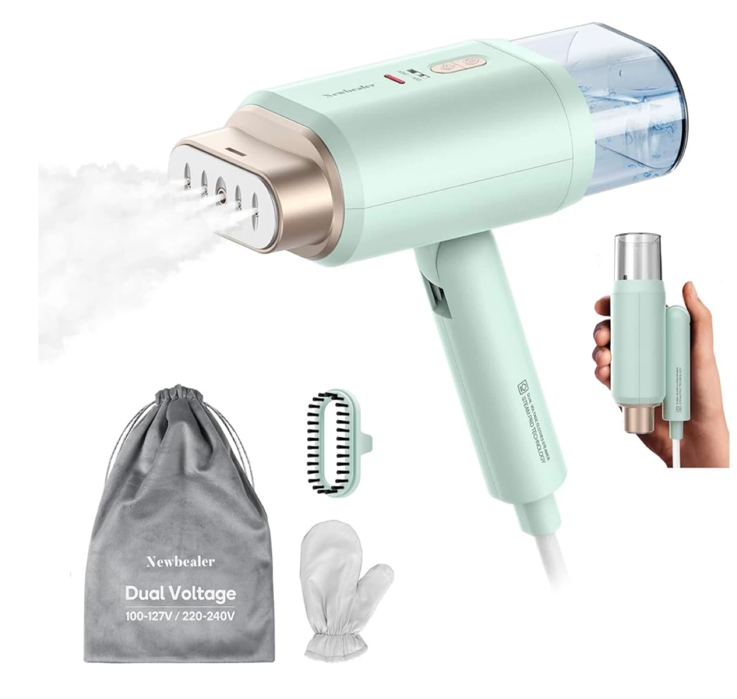 Newhealer Dual Voltage Clothes Steamer
