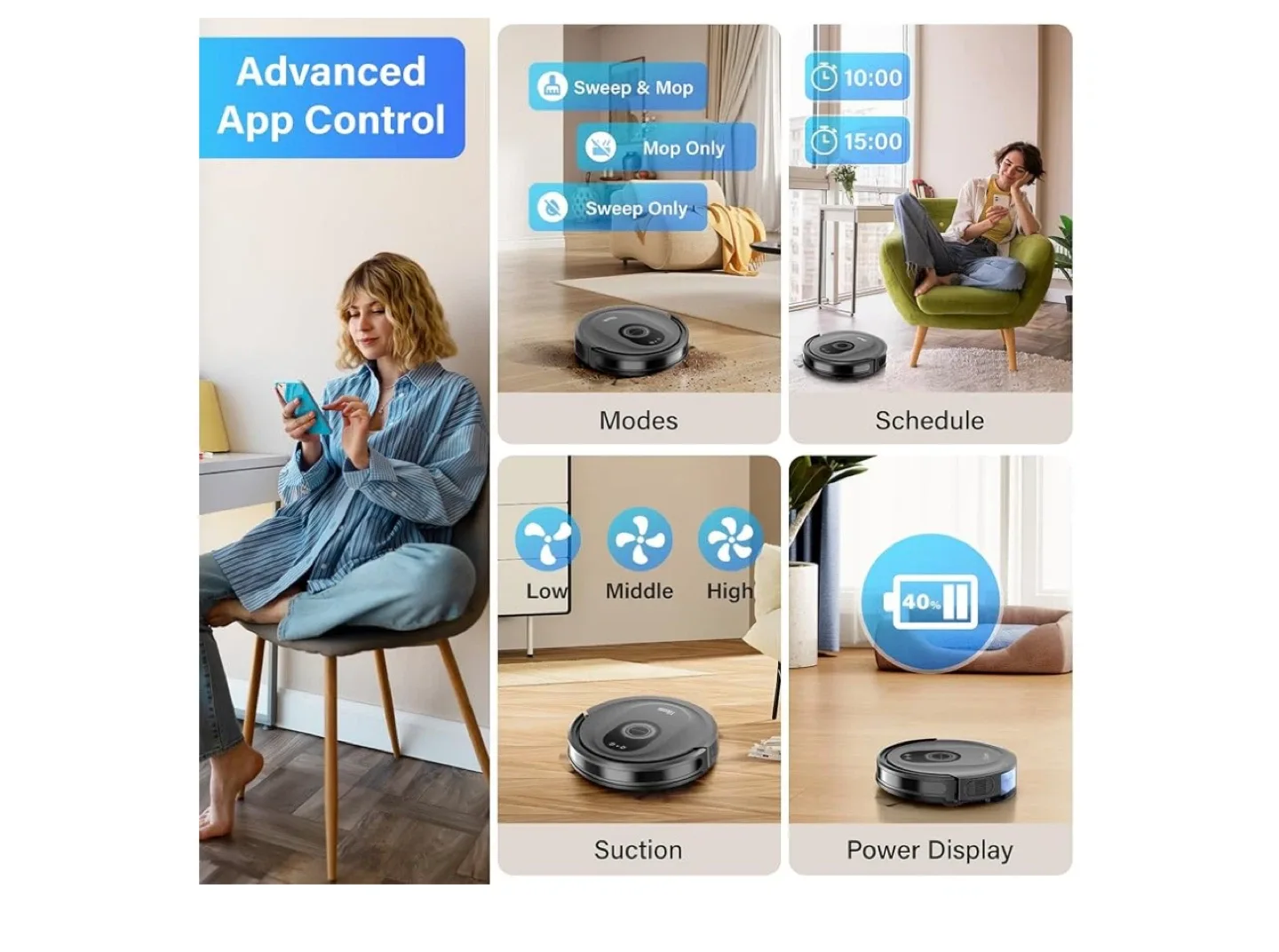 Tikom Robot Vacuum Cleaner image indicator(4)