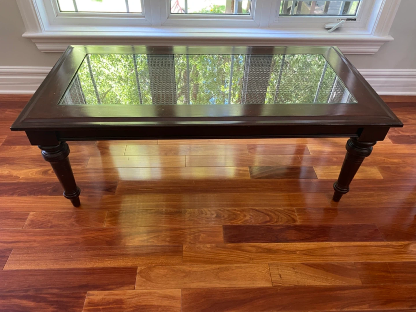 Bombay Glass Top Coffee Table