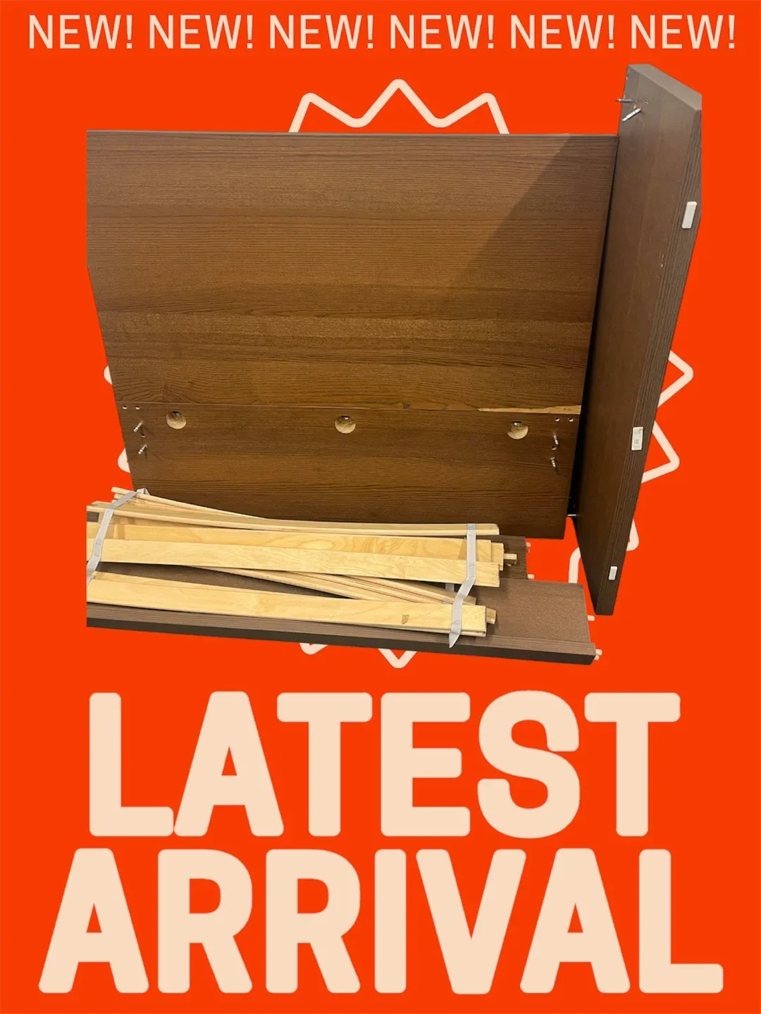 New IKEA Malm  single Bed  with Mattress Frame - Brown image indicator(2)