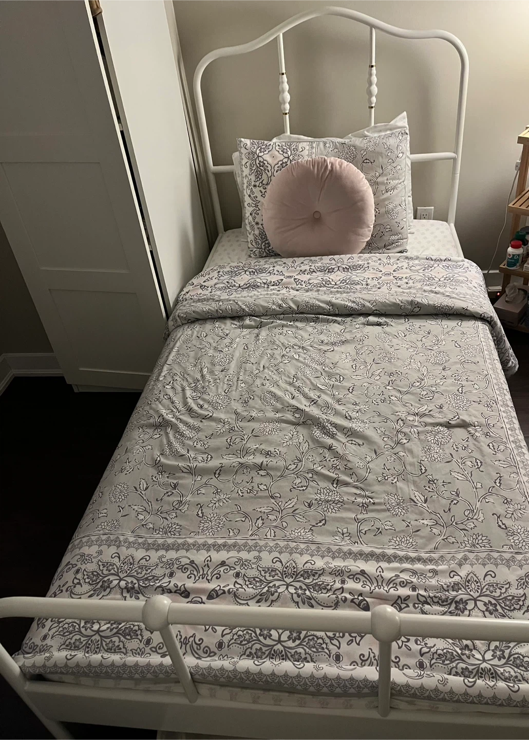 IKEA Leirvik White Metal Bed Frame (Single) - photo 2