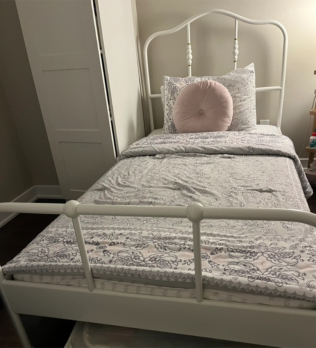 IKEA Leirvik White Metal Bed Frame (Single) - photo 3