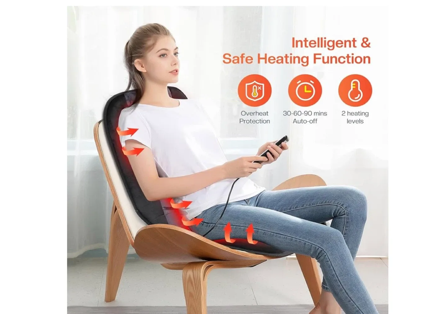 Vibration Massage Seat Pad with Heat image indicator(3)
