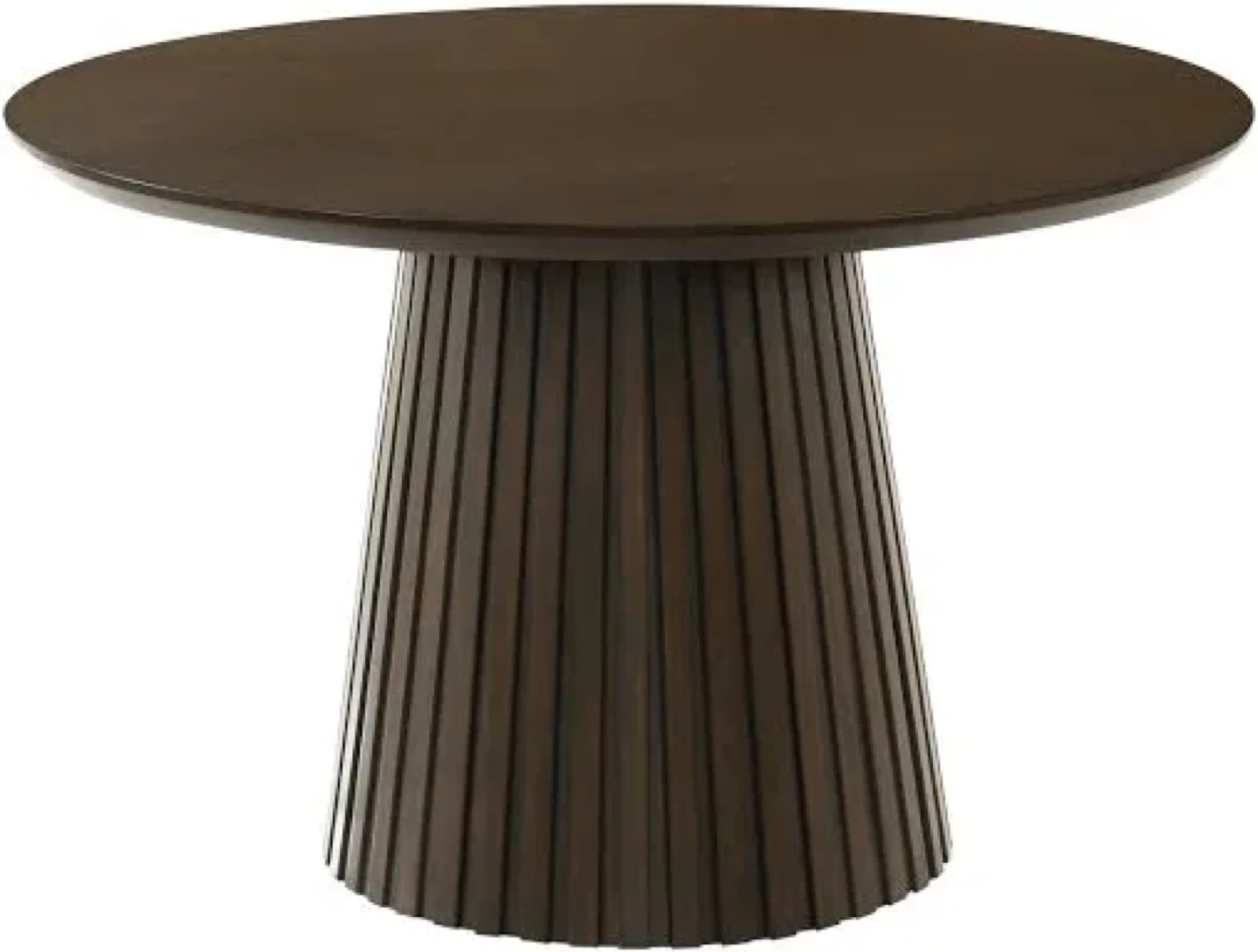 Dark Brown Round Dining Table