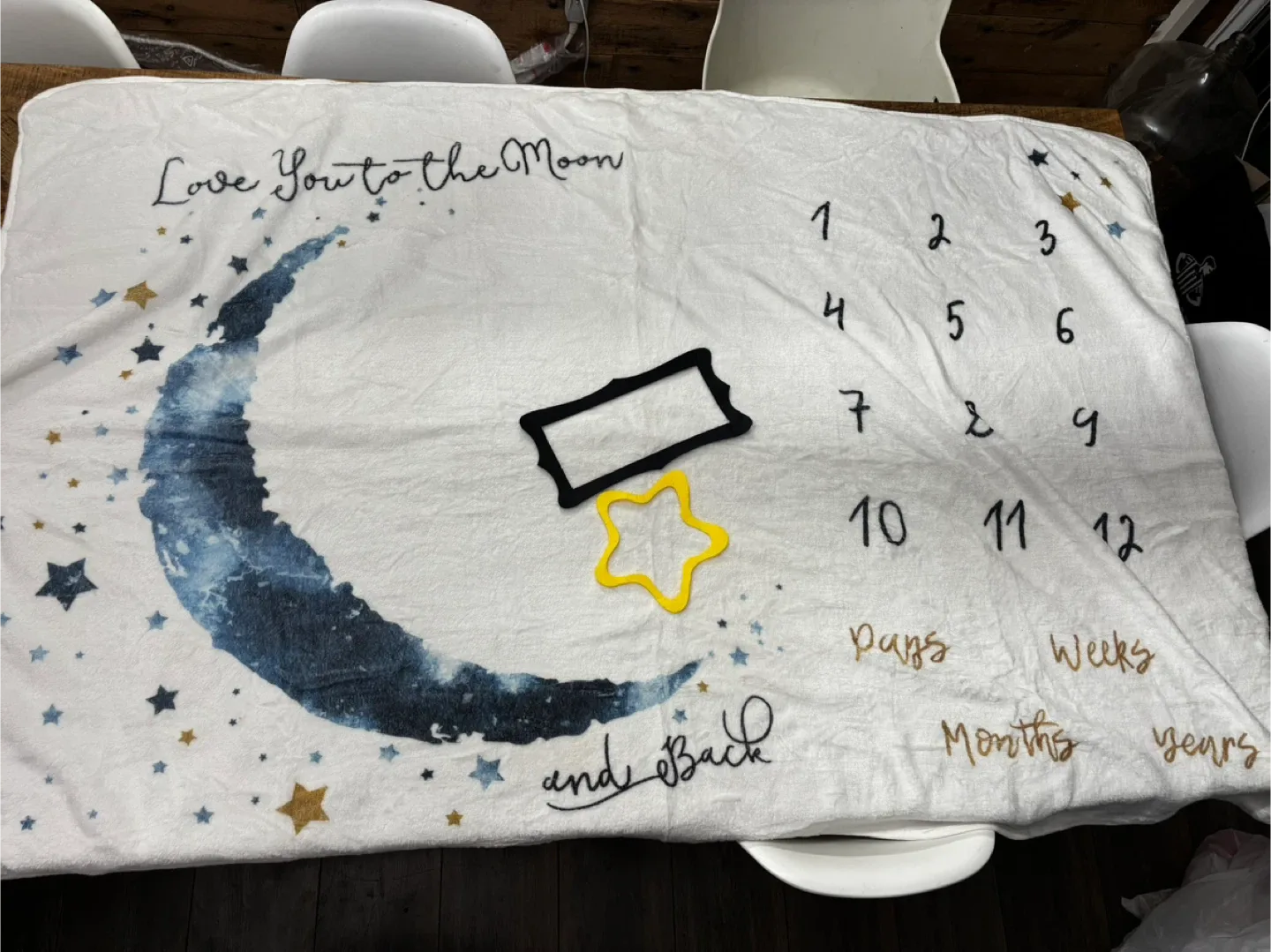 Baby Milestone Blanket - Moon & Stars