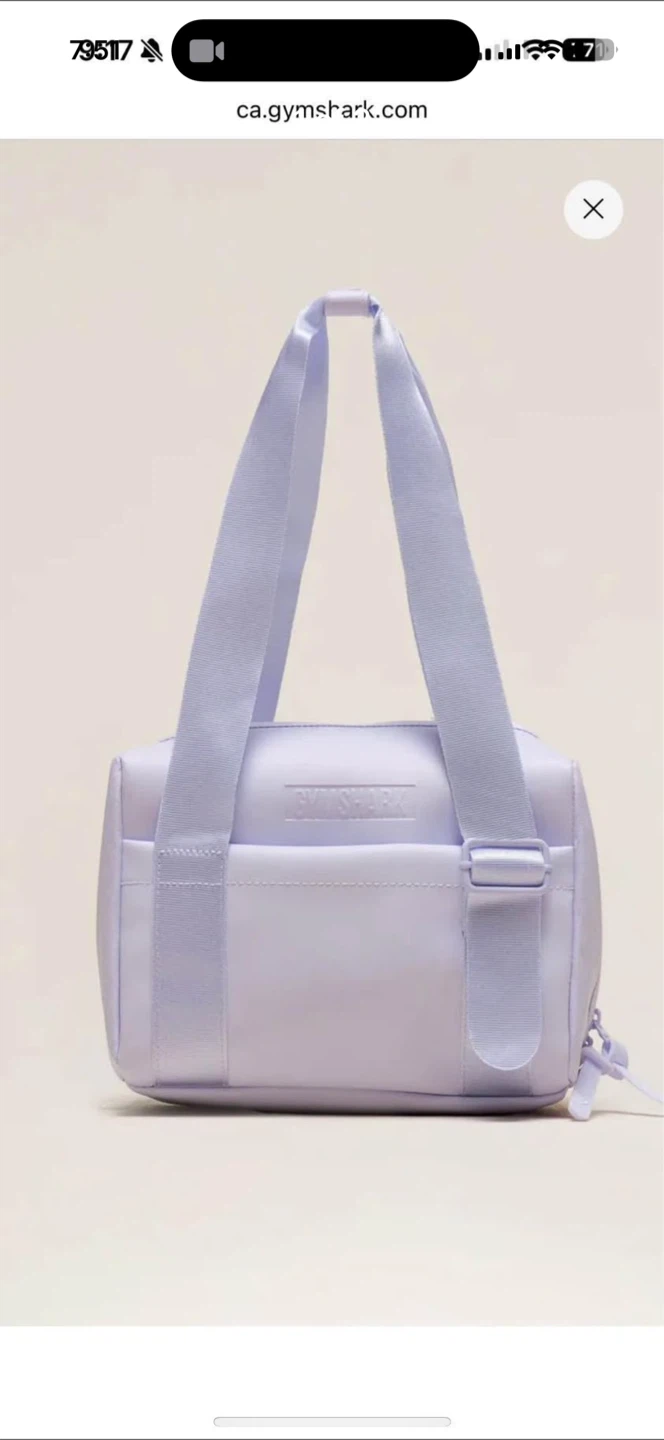 Gymshark Lilac Barrel Bag