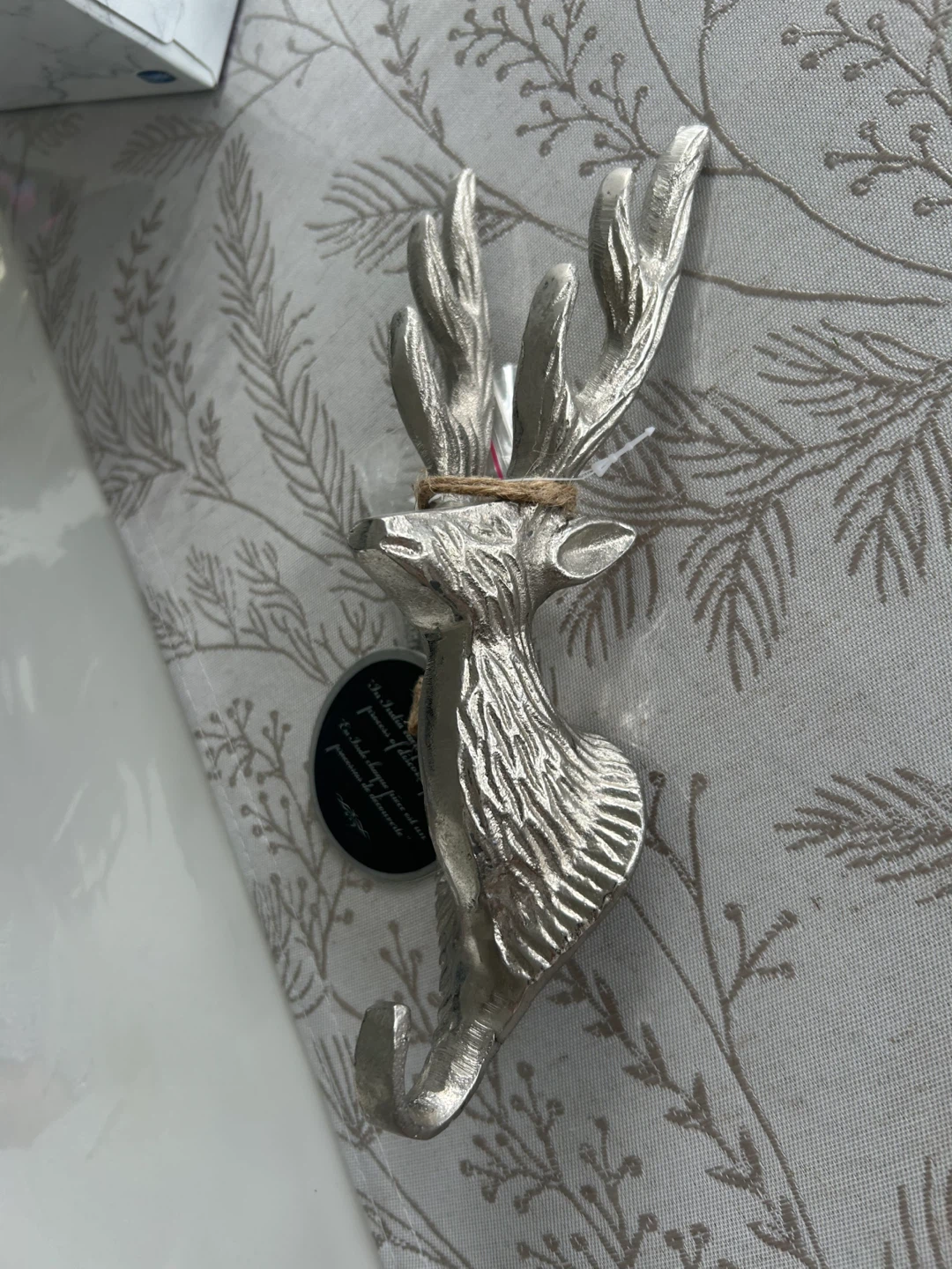 Silver Reindeer Wall Hook