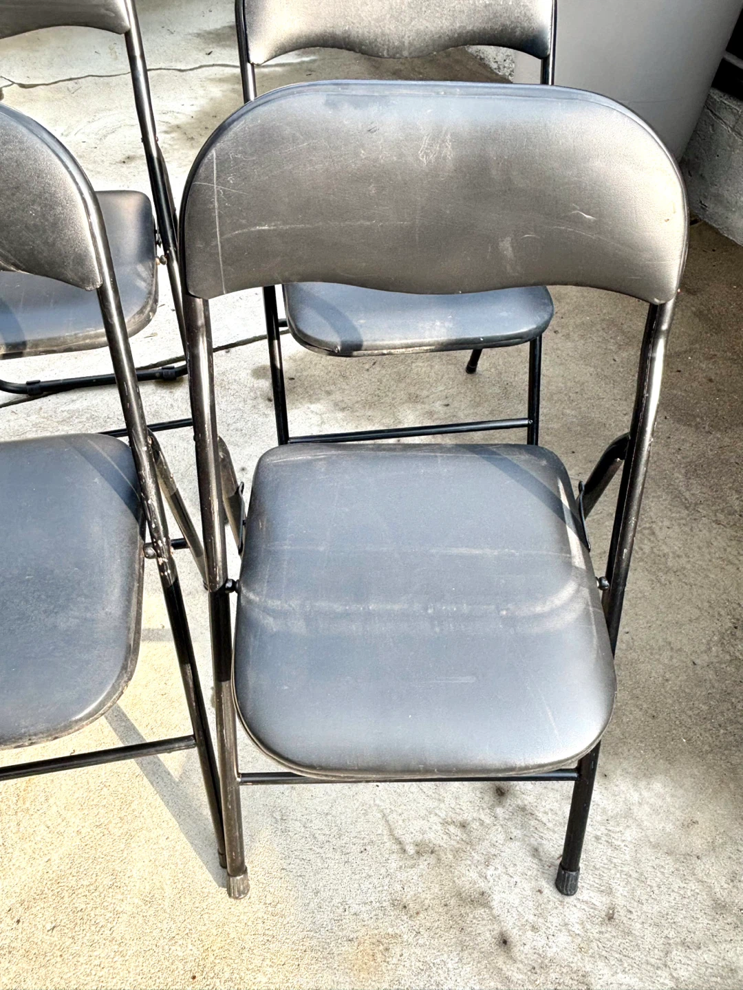 Set of 6 Black Folding Chairs - photo 2