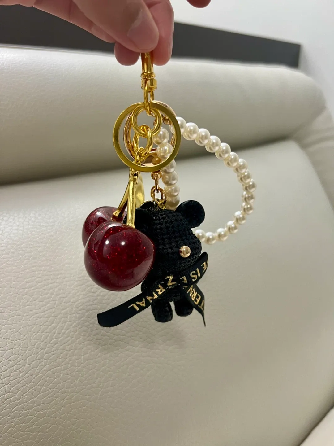 Cute Bear & Cherry Keychain image indicator(5)