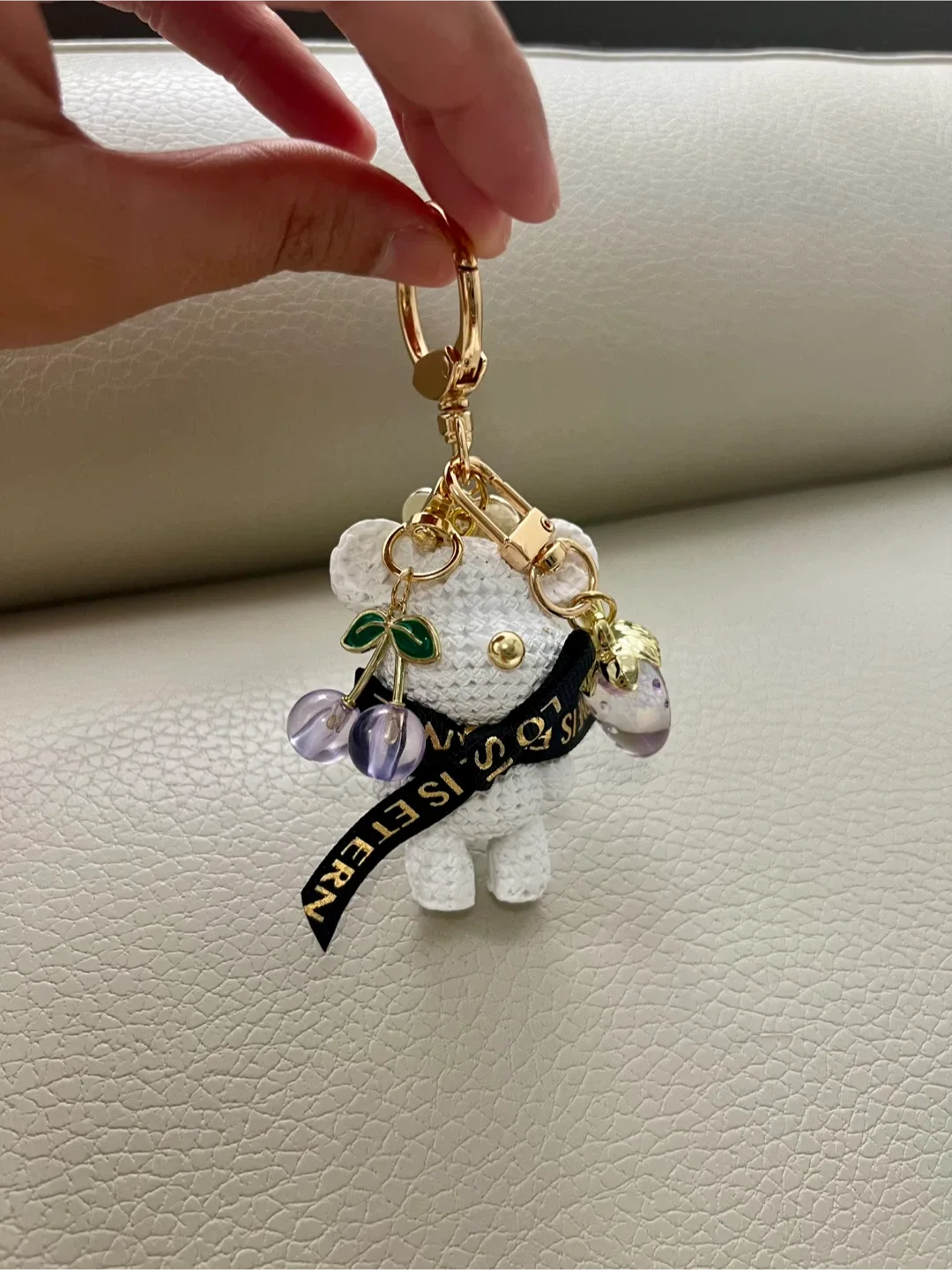 Cute Bear & Cherry Keychain image indicator(9)