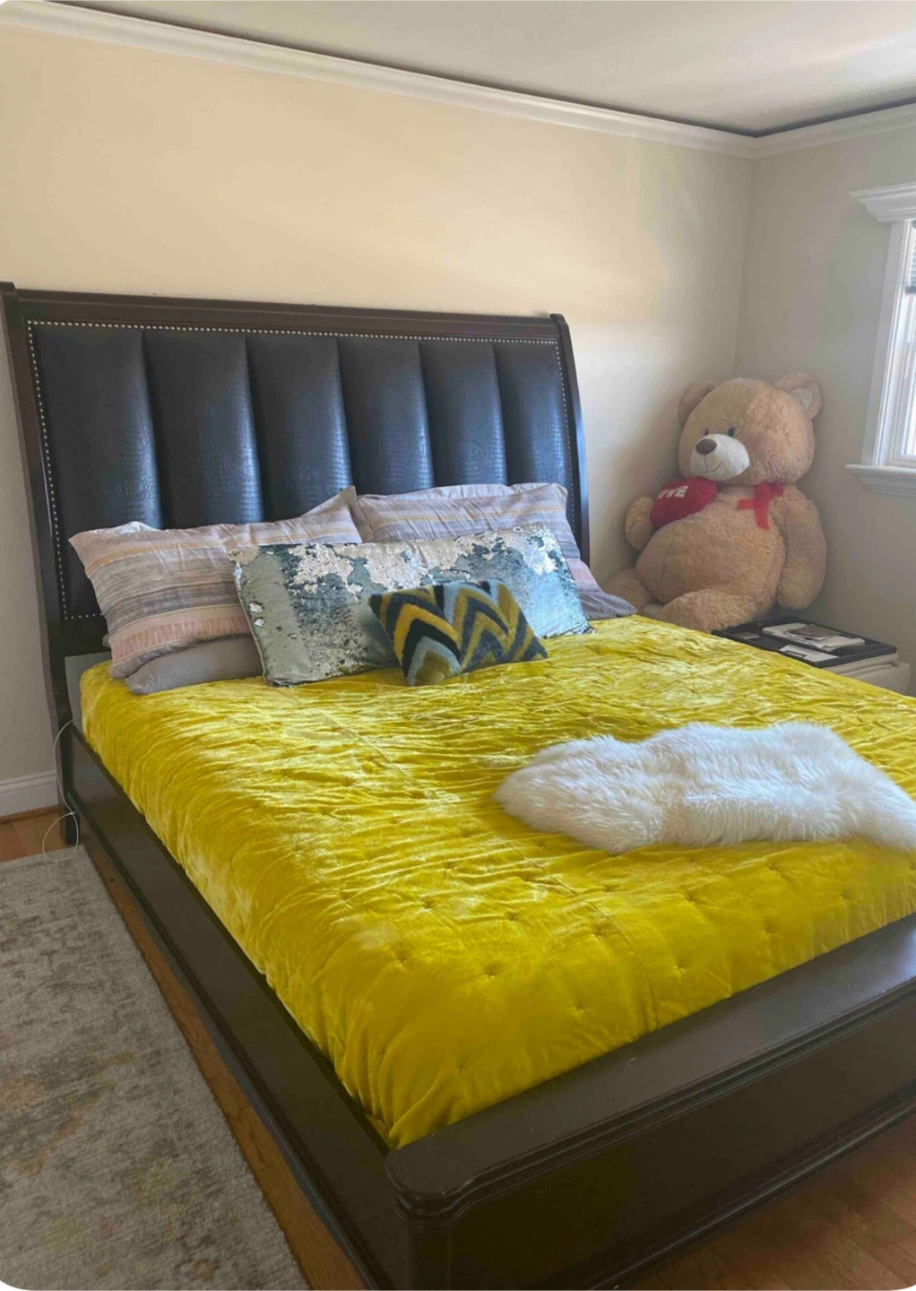King Size Bed Frame with Headboard