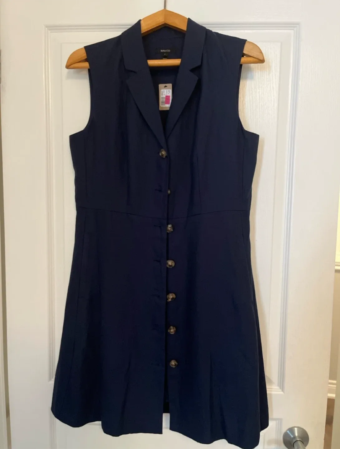 Navy Blue Sleeveless Dress thumbnail