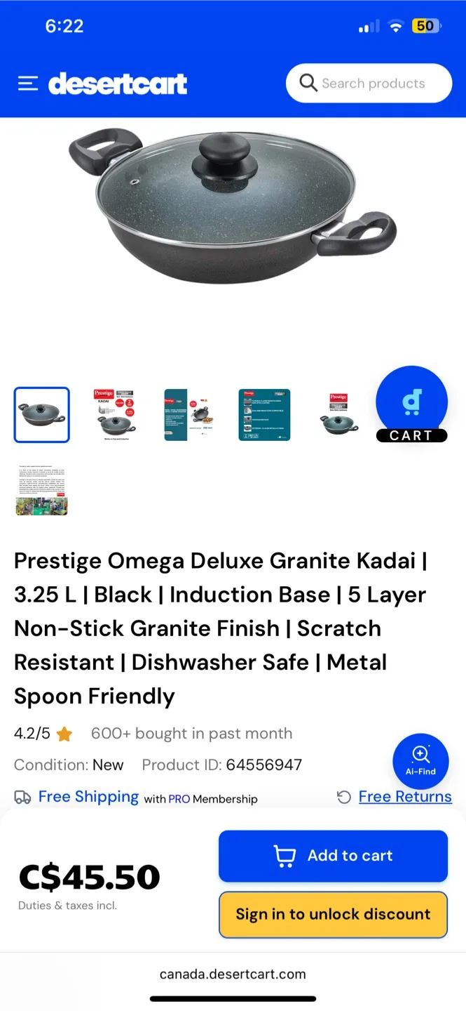 Prestige Omega Deluxe Wok 3.5 Litres image indicator(3)