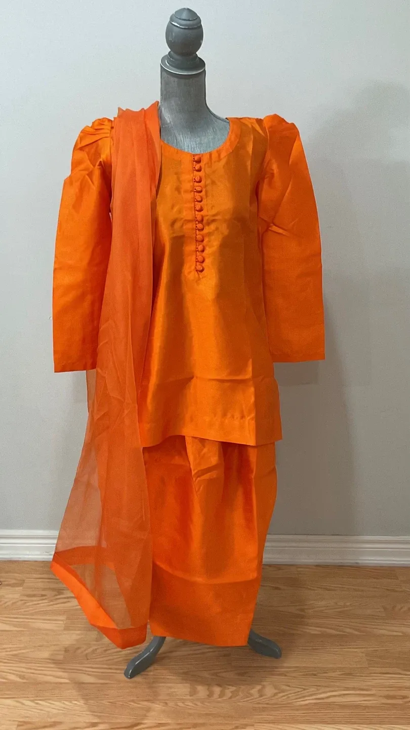 Orange farshi Salwar Kameez Suit thumbnail