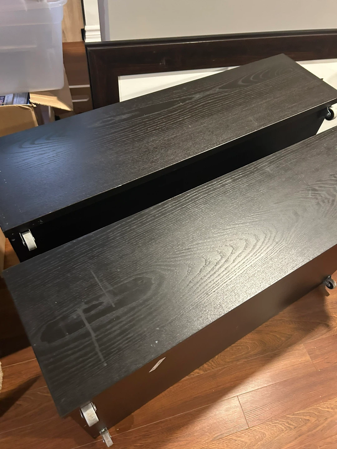 IKEA Malm Bed Storage Drawers - Dark Brown - photo 2