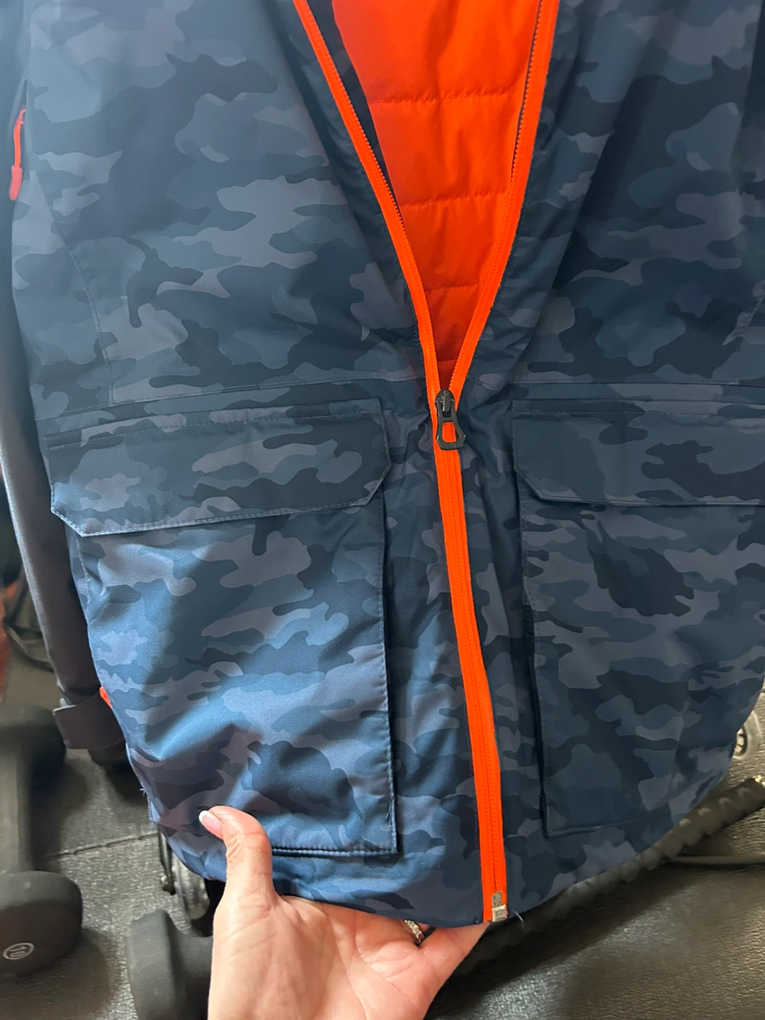 Helly Hansen Blue Camo Jacket Size 164/14