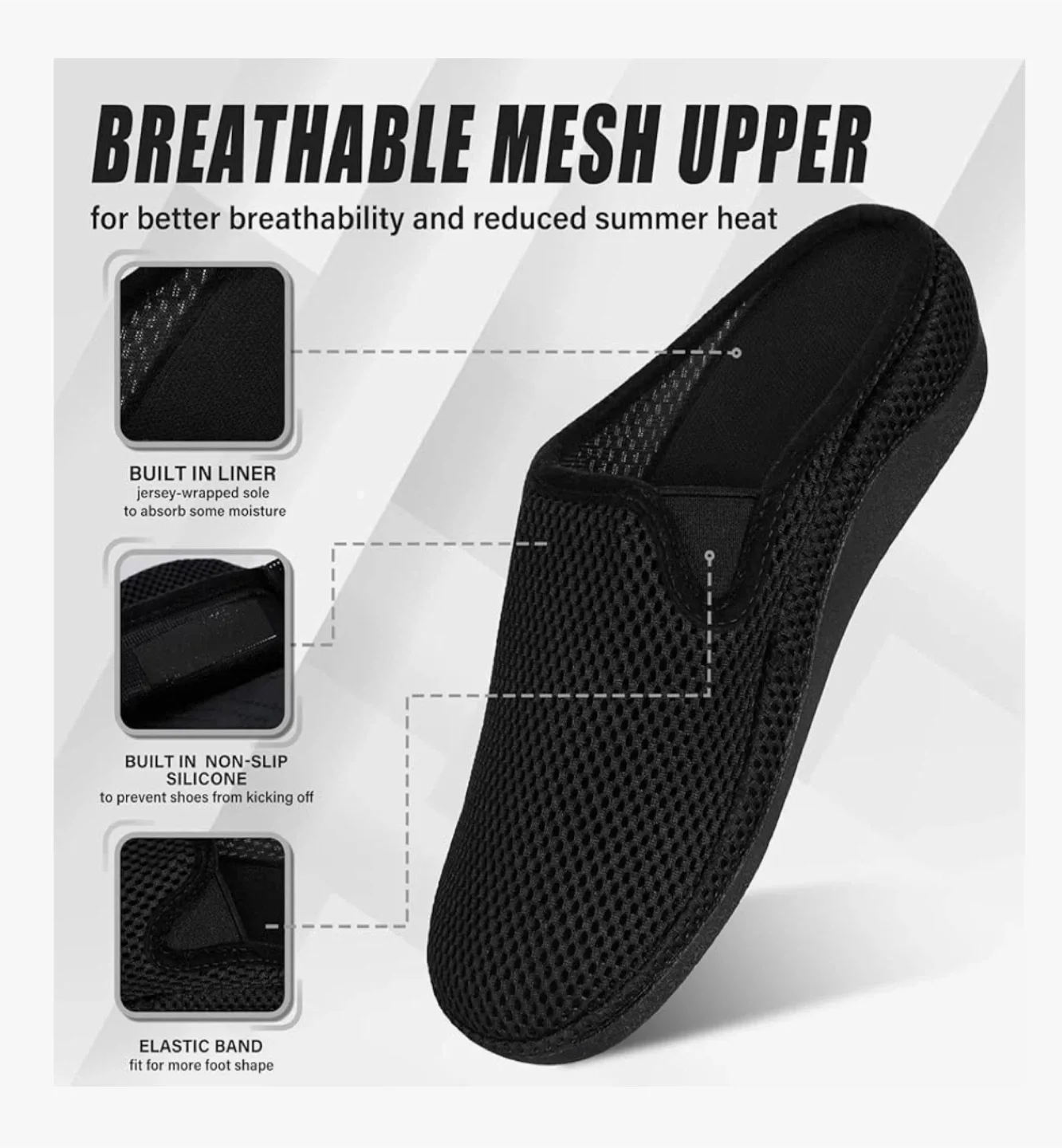 New Breathable Mesh Orthopedic Slippers with Arch Support image indicator(5)