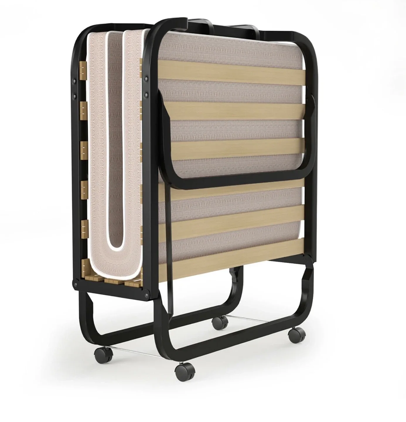 Folding Bed Memory Foam Mattress Rollaway Metal Guest Bed thumbnail