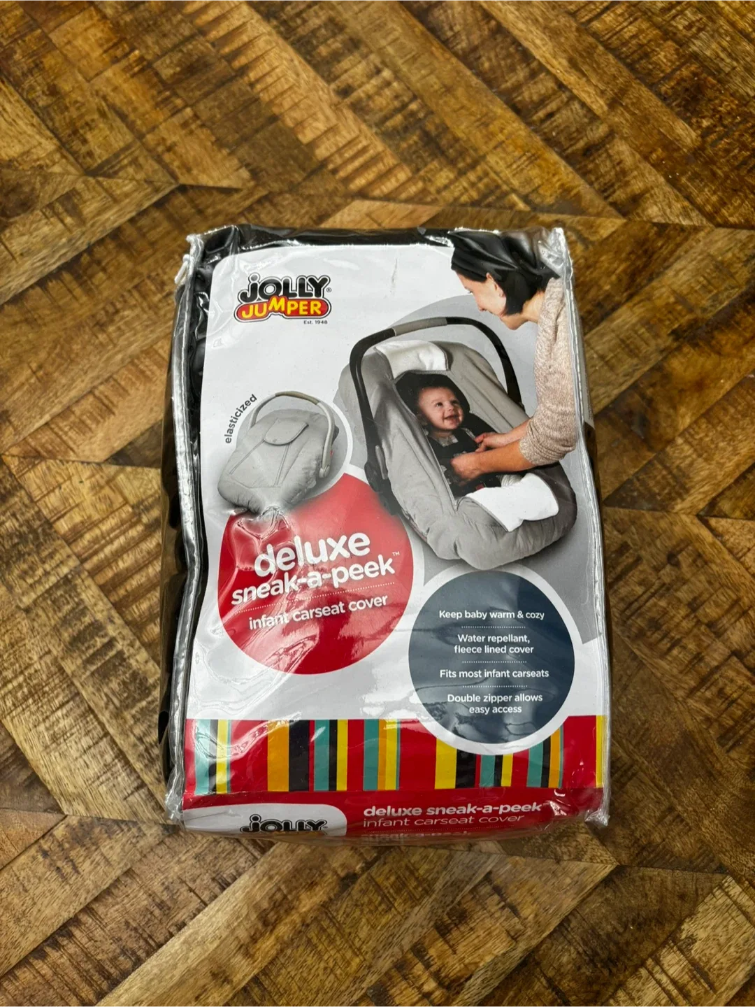Jolly Jumper Deluxe Sneak-A-Peek Infant Carseat Cover