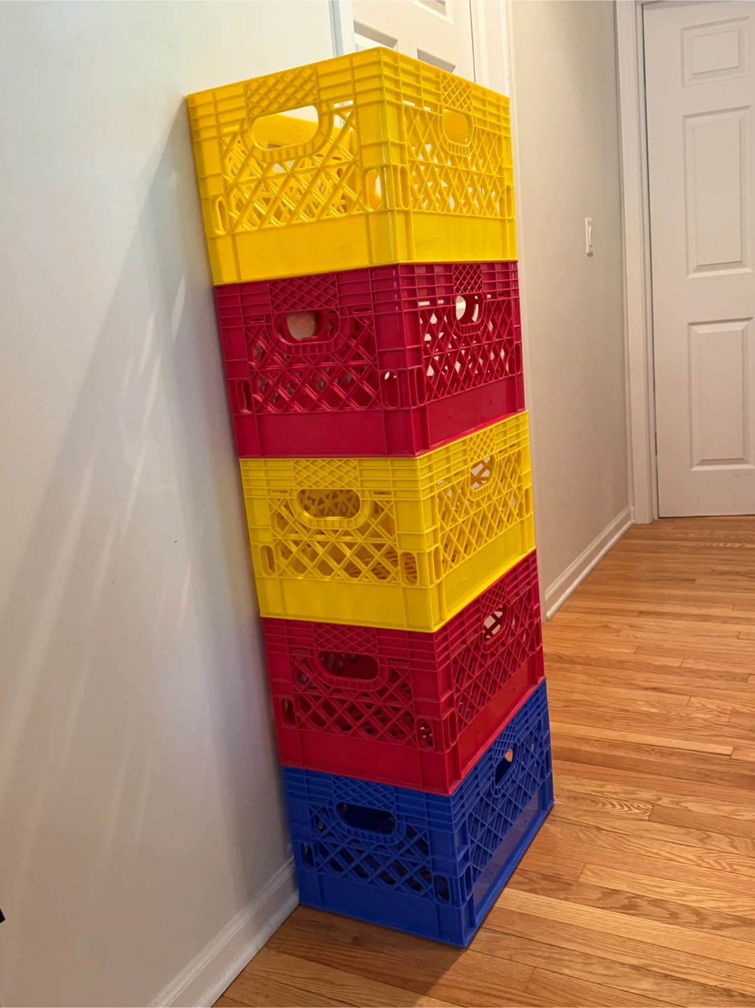 Heavy Duty Milk Crates - Yellow, Red, Blue - photo 3