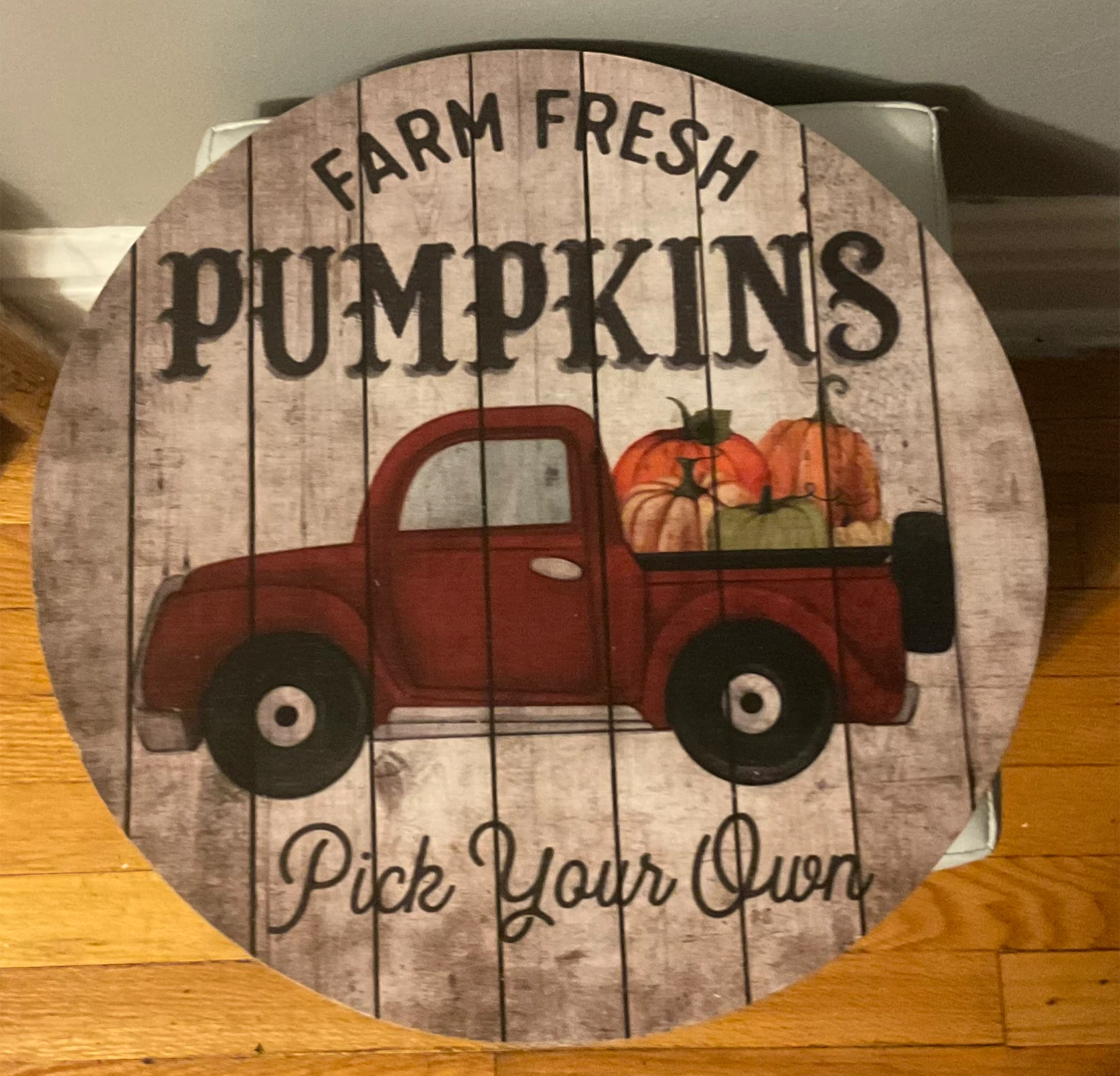 Farm Fresh Pumpkins Wooden lazy Susan