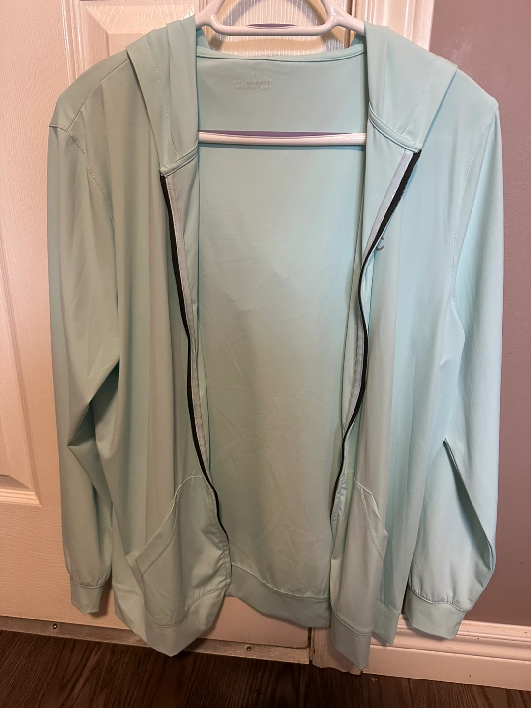 Athleta Light Blue Zip-Up Hoodie