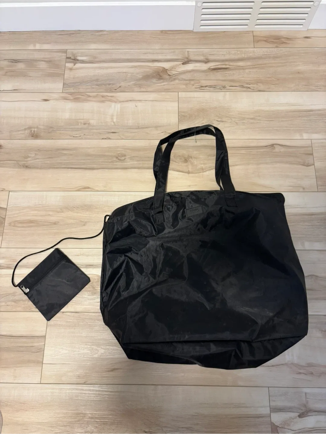La Vie En Rose Large Black Bag w/ Small Bag Attachment For Sale thumbnail