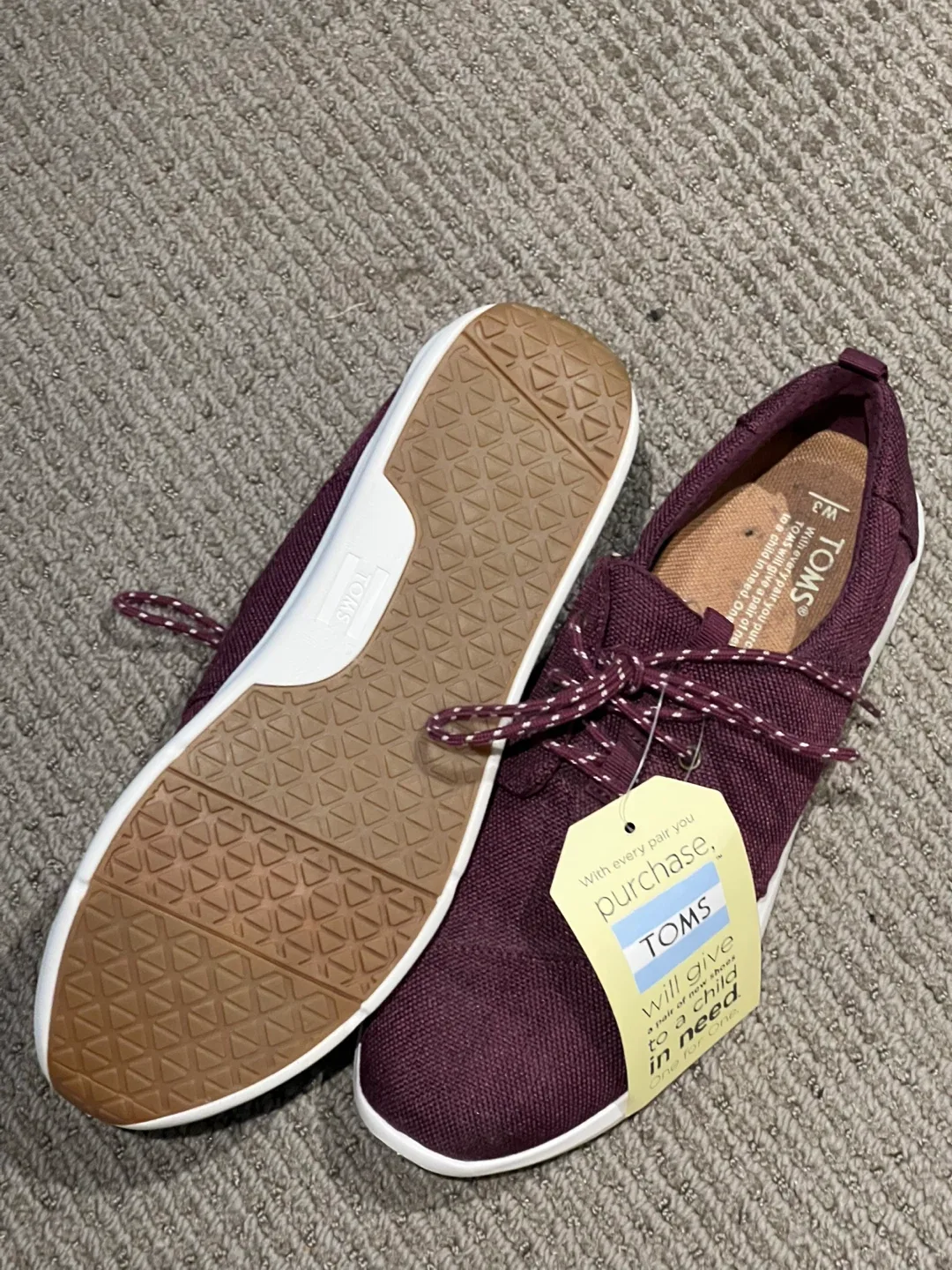 New TOMS Wmn Del Rey Black Cherry Poly Canvas - Size 8 image indicator(2)
