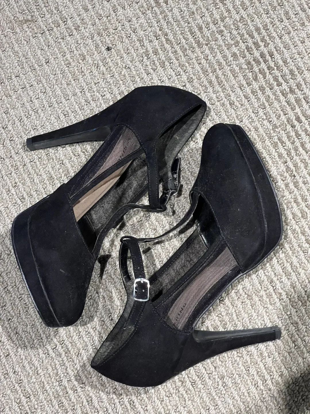 Call It Spring Black Heels, Size 8.5