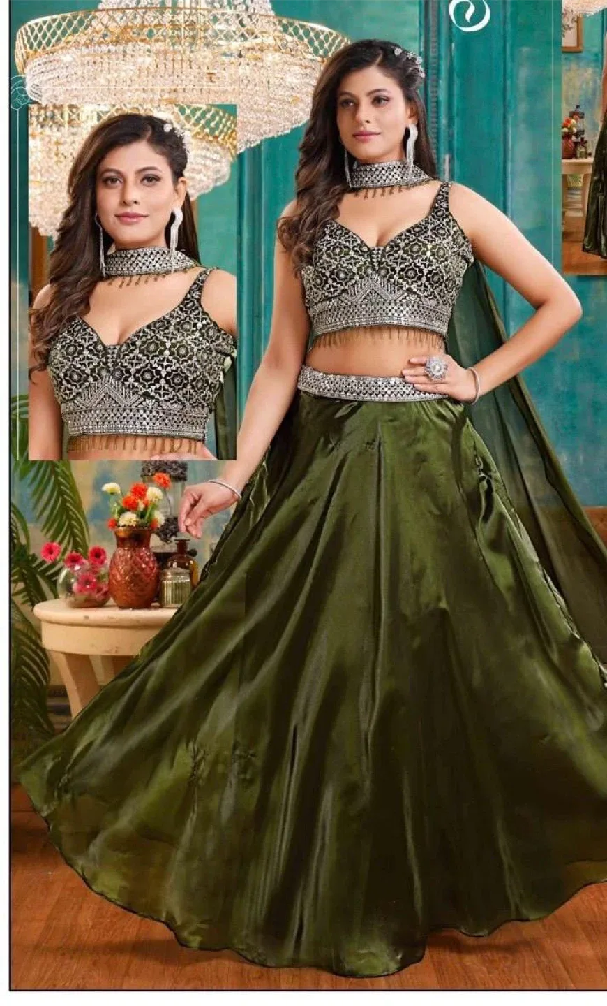 Embroidered Lehenga Choli Set from $70 to $129 image indicator(9)
