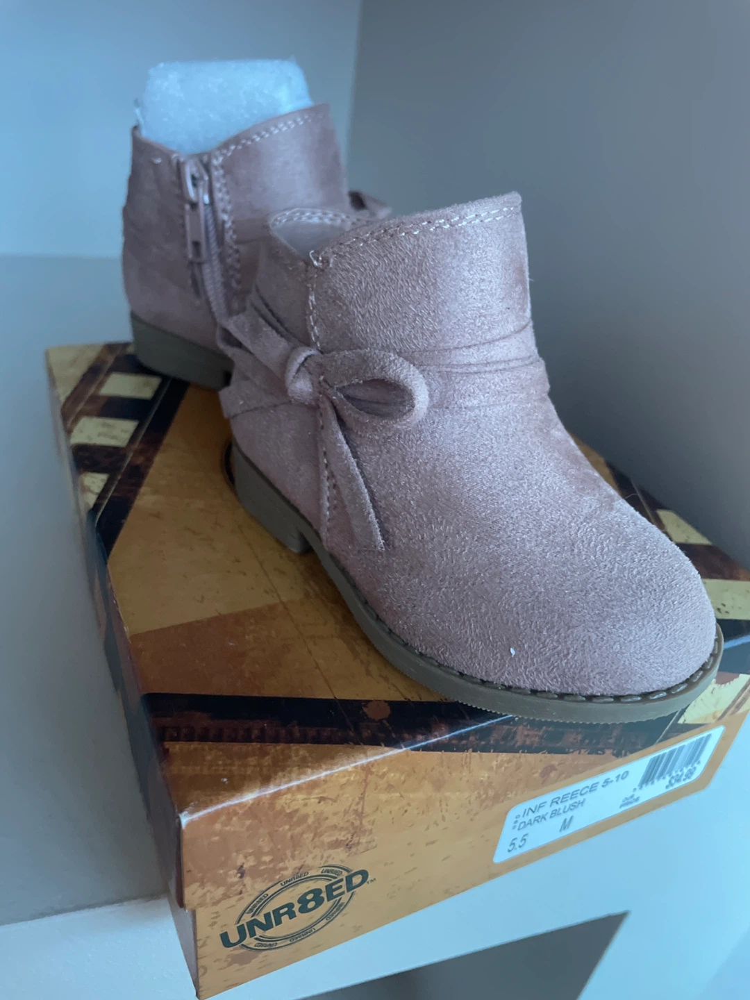 UNR8ED Reece Blush Ankle Boots - Size 5.5