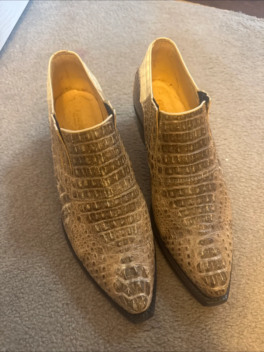 Alligator Ankle Boots, Size 9/9.5 thumbnail