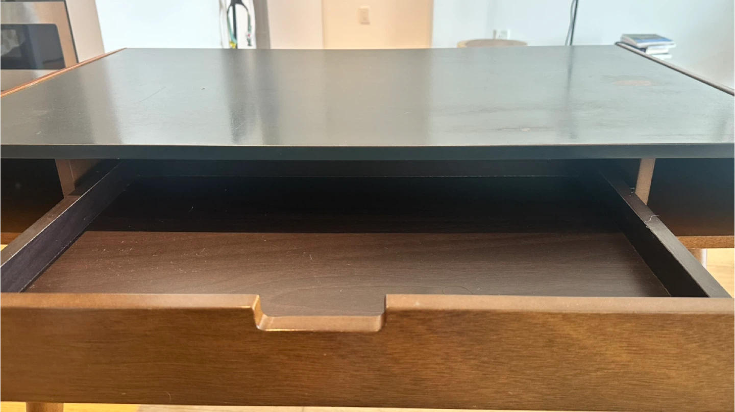 FREE - Dark Green & Wood Desk - photo 2