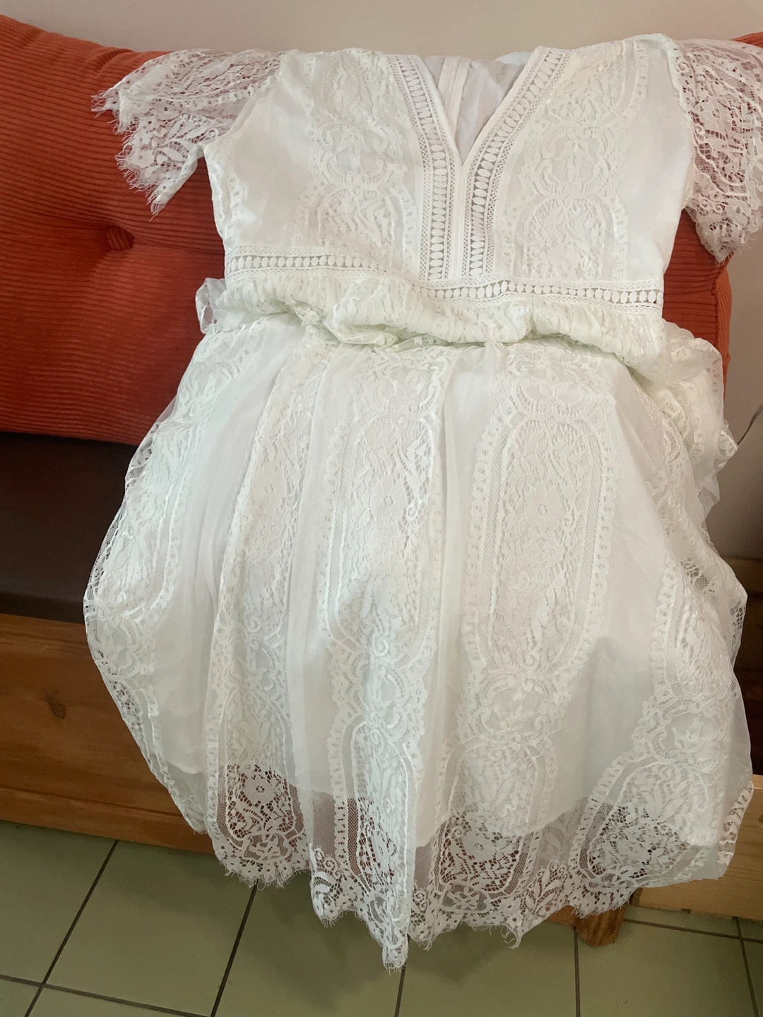 White Lace Dress, woman XXL