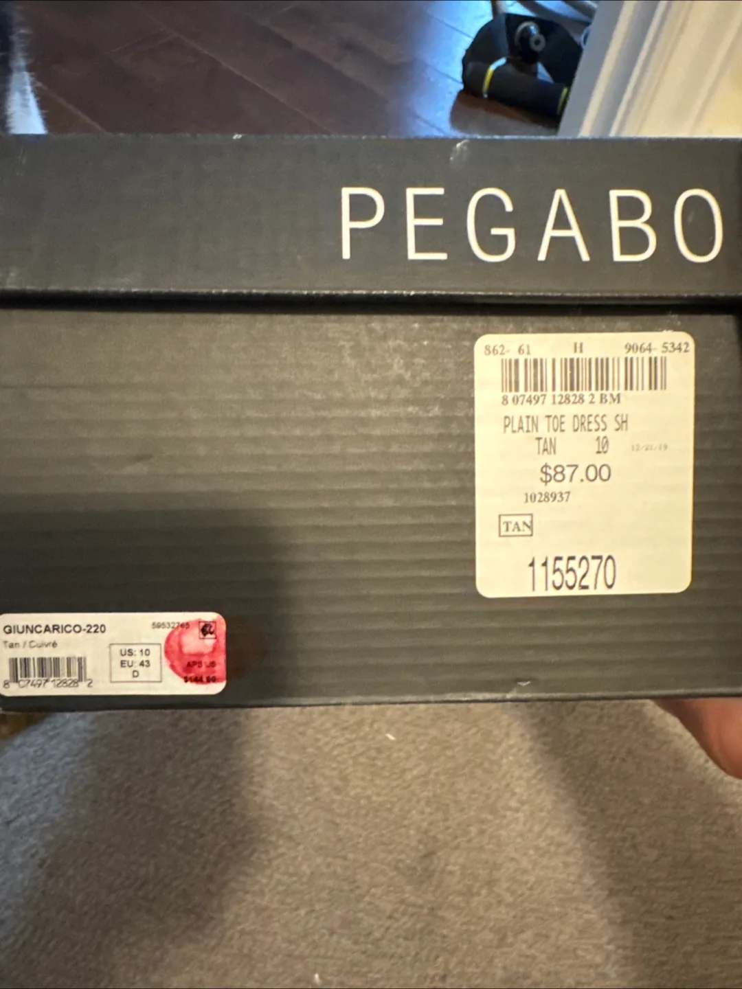 Pegabo Plain Toe Dress Shoes - Tan, Size 10 image indicator(2)