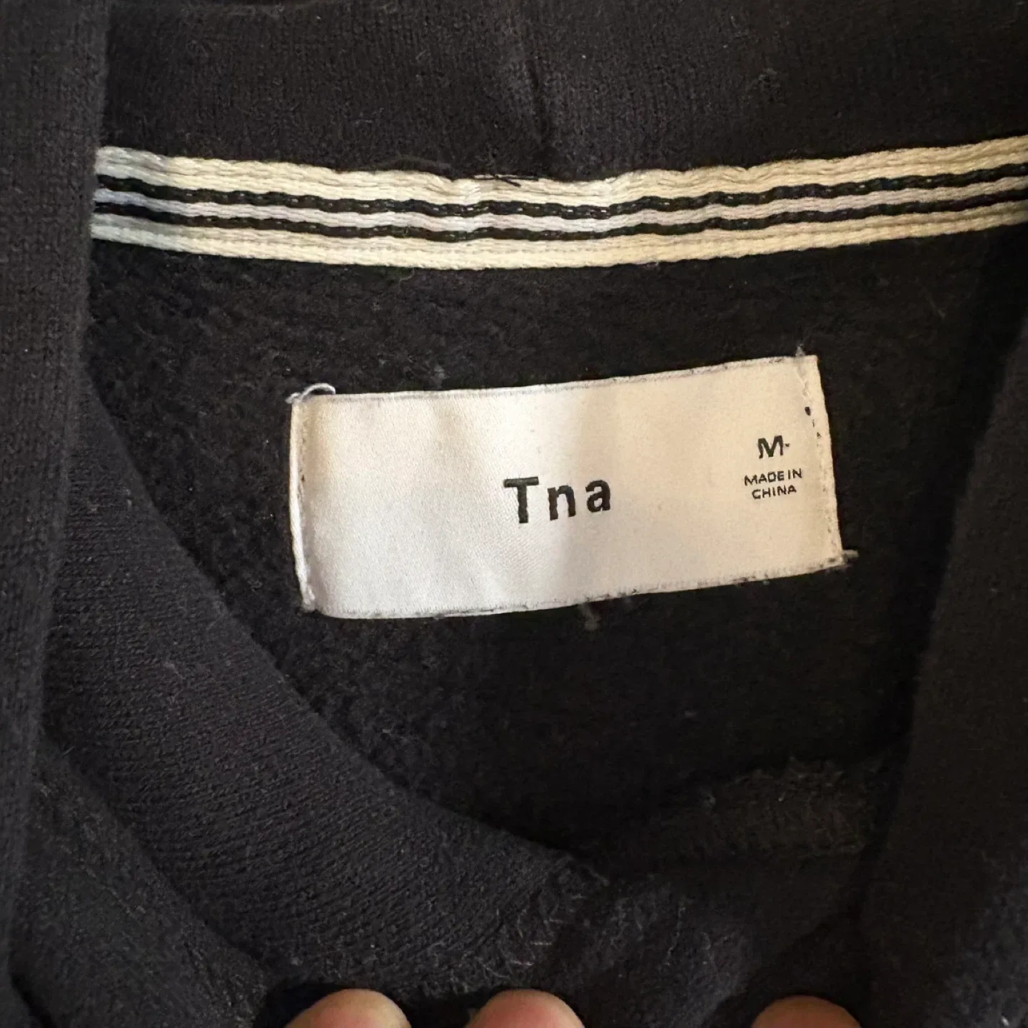 EUC TNA Black Hoodie Sweatshirt- Size M image indicator(4)