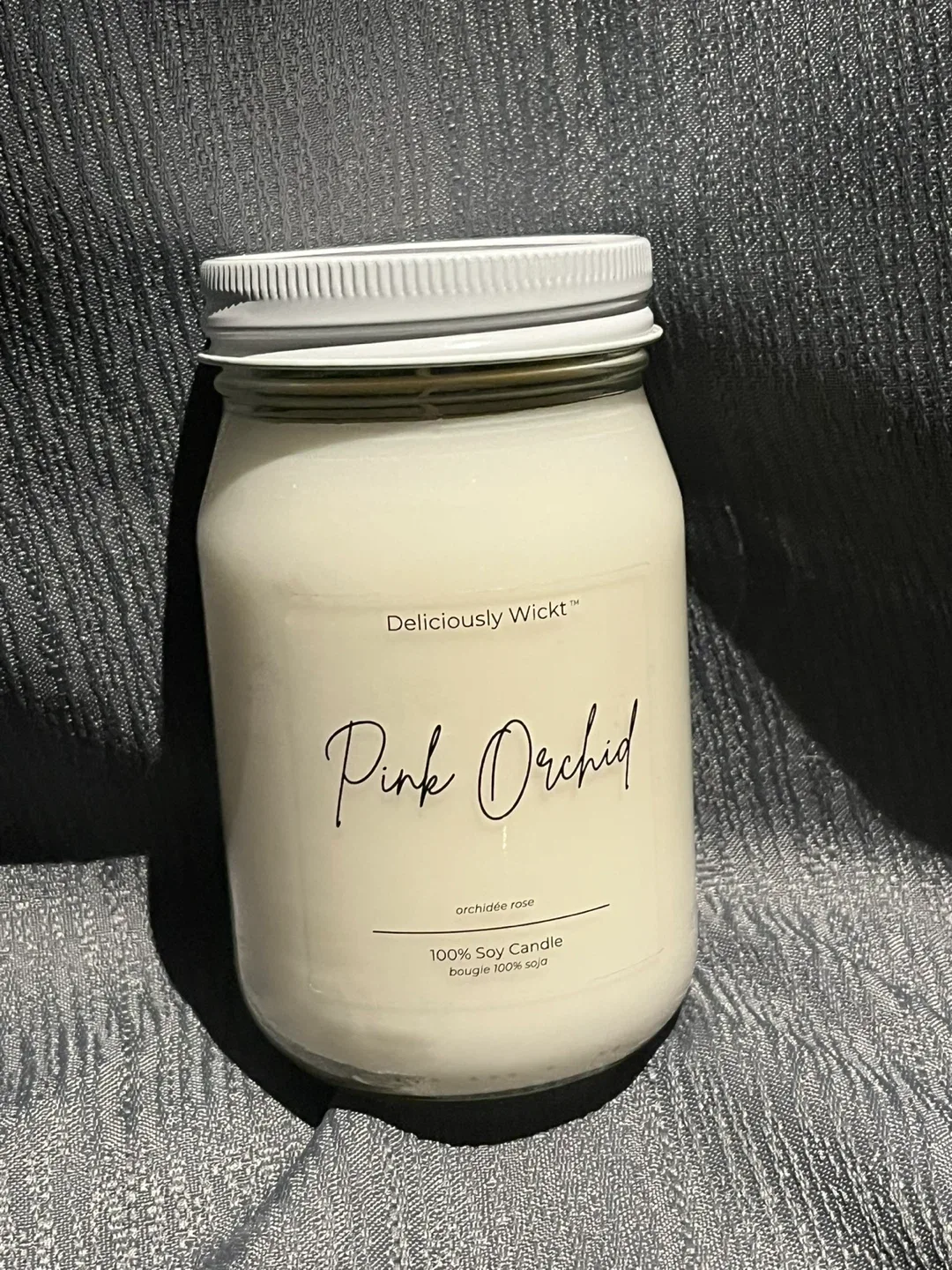 Deliciously Wickt Pink Orchid Soy Candle thumbnail