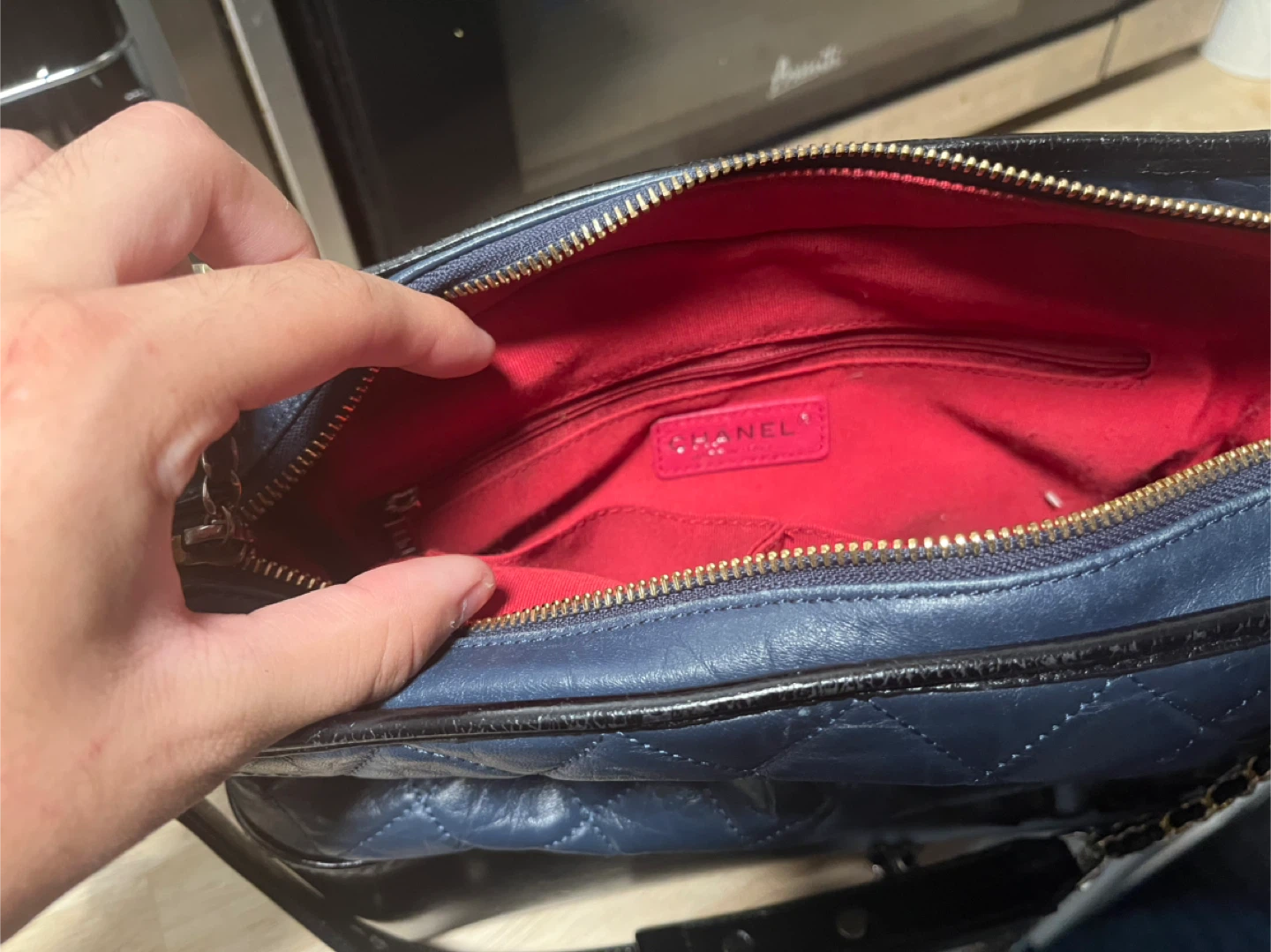 Chanel Gabrielle Hobo Navy Black - photo 2